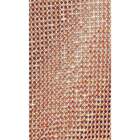 Poster Girl Rhinestone Syphera Skirt in Aperol Spritz XSmall New Women Chainmail - Picture 6 of 15